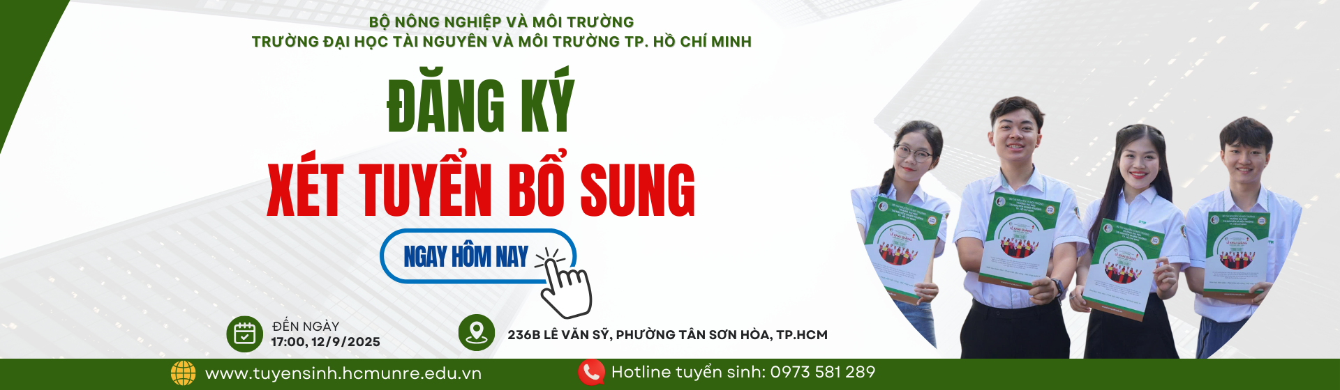 THÔNG BÁO XÉT TUYỂN BỔ SUNG ĐẠI HỌC HỆ CHÍNH QUY NĂM 2025