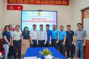 Công đoàn: Khối thi đua 16 bình xét thi đua cuối năm học 2024-2025