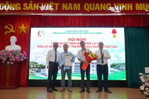 Hội nghị trao quyết định về công tác cán bộ Trường Đại học Tài nguyên và Môi trường TP. Hồ Chí Minh