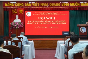 Trường Đại học Tài nguyên và Môi trường TP. Hồ Chí Minh tham gia Hội nghị tập huấn ứng dụng trí tuệ nhân tạo trong công tác Đảng