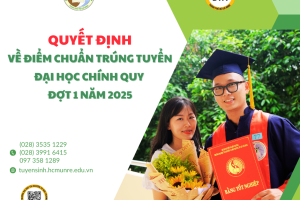 QUYẾT ĐỊNH ĐIỂM CHUẨN TRÚNG TUYỂN ĐẠI HỌC CHÍNH QUY ĐỢT 1 NĂM 2025
