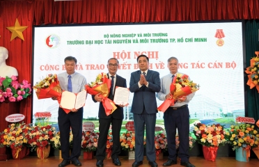 Thứ trưởng Nguyễn Quốc Trị trao Quyết định bổ nhiệm Hiệu trưởng và kiện toàn Ban giám hiệuTrường Đại học Tài nguyên và Môi trường TP.HCM