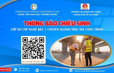 T2.2025 V/v chiêu sinh lớp Sơ cấp nghề bậc 1 chuyên ngành Trắc địa công trình.