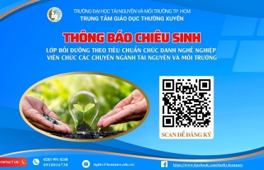 T2.2025 Thông báo chiêu sinh các lớp bồi dưỡng theo tiêu chuẩn chức danh nghề nghiệp viên chức các chuyên ngành tài nguyên và môi trường.