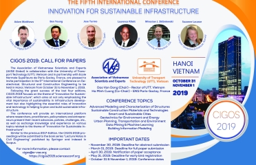 Call for Abstract: CIGOS 2019 "Innovation for Sustainable Infrastructure" . Hanoi - Vietnam