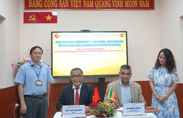 Lễ ký kết MOU giữa Trường Đại học Tài nguyên và Môi trường TP. Hồ Chí Minh và Công ty TNHH Fashion Garment 2, thuộc tổng công ty tại Sri Lanka