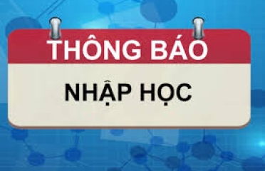 Thông báo Về việc nhập học đối với các thí sinh trúng tuyển đại học chính quy Đợt 1 năm 2024