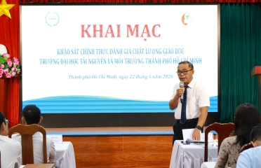 HCMUNRE KHAI MẠC KHẢO SÁT CHÍNH THỨC ĐÁNH GIÁ CHẤT LƯỢNG GIÁO DỤC