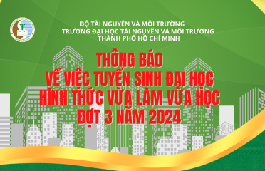 Thông báo về việc tuyển sinh đại học Hình thức Vừa làm vừa học, đợt 3 năm 2024