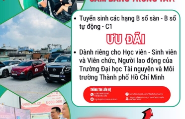 Thông báo V/v chiêu sinh các lớp đào tạo lái xe.