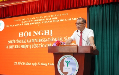 ĐẢNG ỦY TRƯỜNG ĐẠI HỌC TÀI NGUYÊN VÀ MÔI TRƯỜNG TP.HCM SƠ KẾT CÔNG TÁC 6 THÁNG ĐẦU NĂM 2026: GẮN XÂY DỰNG ĐẢNG VỚI NÂNG CAO CHẤT LƯỢNG THỰC HIỆN NHIỆM VỤ CHÍNH TRỊ 