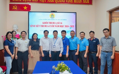 Công đoàn: Khối thi đua 16 bình xét thi đua cuối năm học 2024-2025