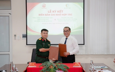 HCMUNRE và Viện Công nghệ Nhiệt đới - Viện Khoa học và Công nghệ Quân sự ký kết MOU: Mở rộng không gian hợp tác nghiên cứu, đào tạo và chuyển giao công nghệ