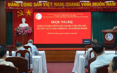 Trường Đại học Tài nguyên và Môi trường TP. Hồ Chí Minh tham gia Hội nghị tập huấn ứng dụng trí tuệ nhân tạo trong công tác Đảng