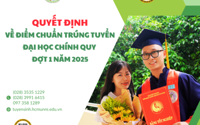 QUYẾT ĐỊNH ĐIỂM CHUẨN TRÚNG TUYỂN ĐẠI HỌC CHÍNH QUY ĐỢT 1 NĂM 2025