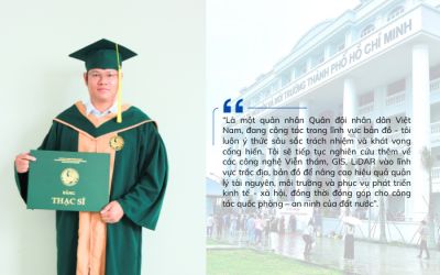 Mang khát vọng tuổi trẻ phụng sự Tổ quốc – Câu chuyện của Tân Thủ khoa Thạc sĩ Kỹ thuật Trắc địa – Bản đồ Nguyễn Tiến Dũng tại HCMUNRE