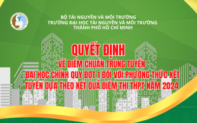 Quyết định Về điểm chuẩn trúng tuyển đại học chính quy đợt 1 đối với phương thức Xét tuyển dựa theo kết quả điểm thi THPT năm 2024