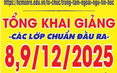 THÔNG BÁO KẾ HOẠCH KHAI GIẢNG THÁNG 12 NĂM 2025