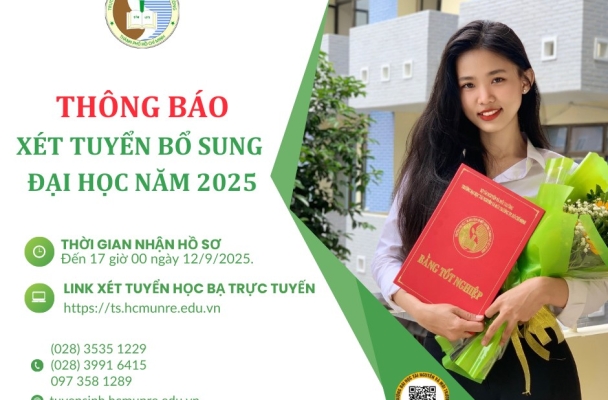 THÔNG BÁO XÉT TUYỂN BỔ SUNG ĐẠI HỌC HỆ CHÍNH QUY NĂM 2025