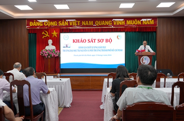CHƯƠNG TRÌNH KHẢO SÁT SƠ BỘ PHỤC VỤ ĐÁNH GIÁ NGOÀI TẠI TRƯỜNG ĐẠI HỌC TÀI NGUYÊN VÀ MÔI TRƯỜNG TP.HCM