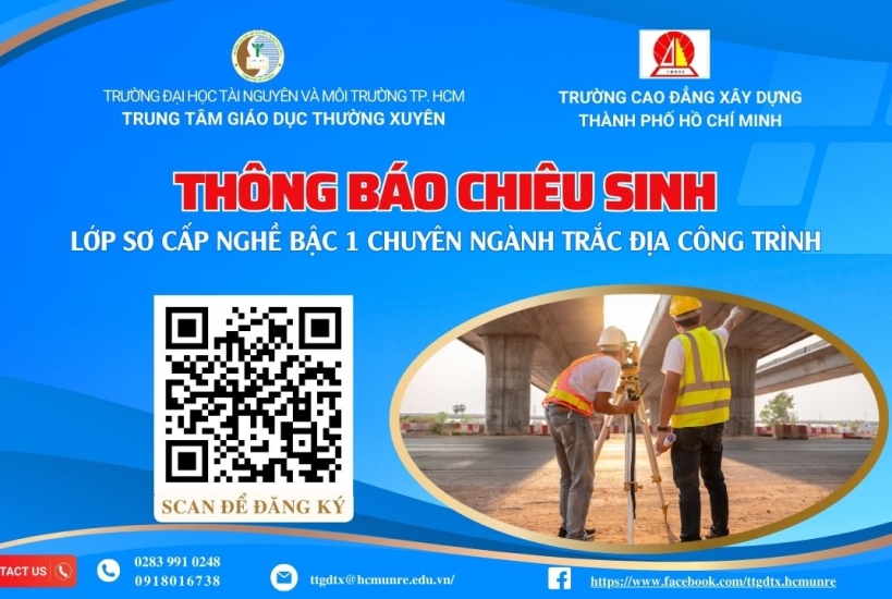 T2.2025 V/v chiêu sinh lớp Sơ cấp nghề bậc 1 chuyên ngành Trắc địa công trình.